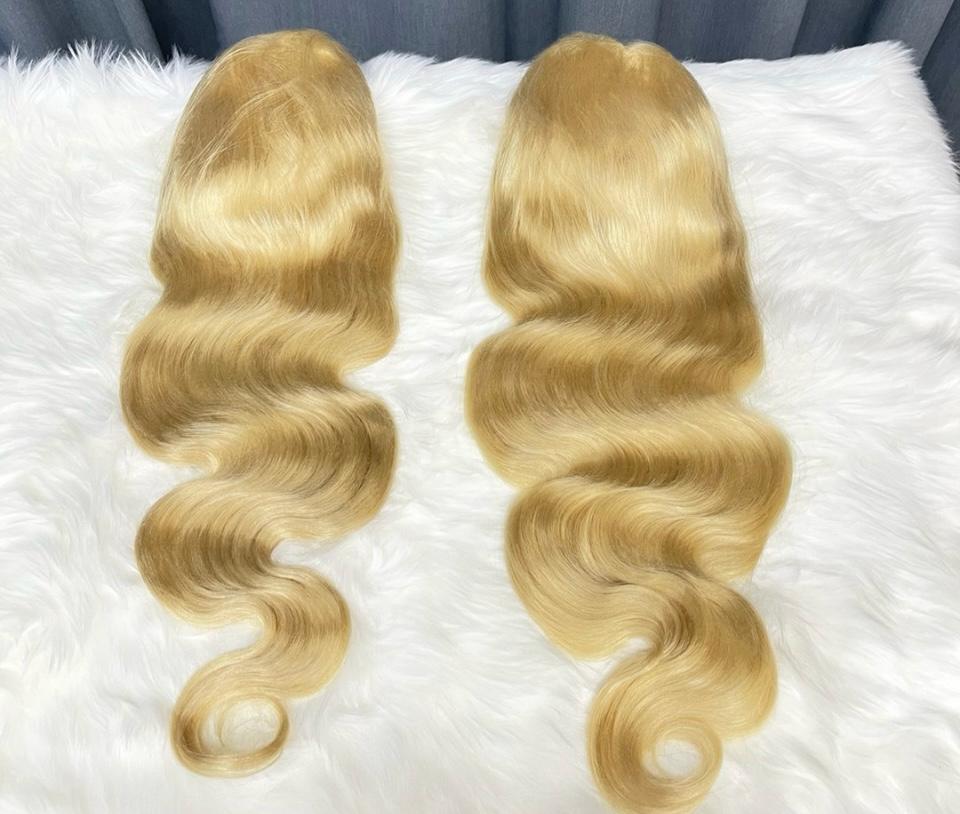 5*5 Closures(613 BLONDE/ HIGHLIGHTS WIG/BUNDLE)